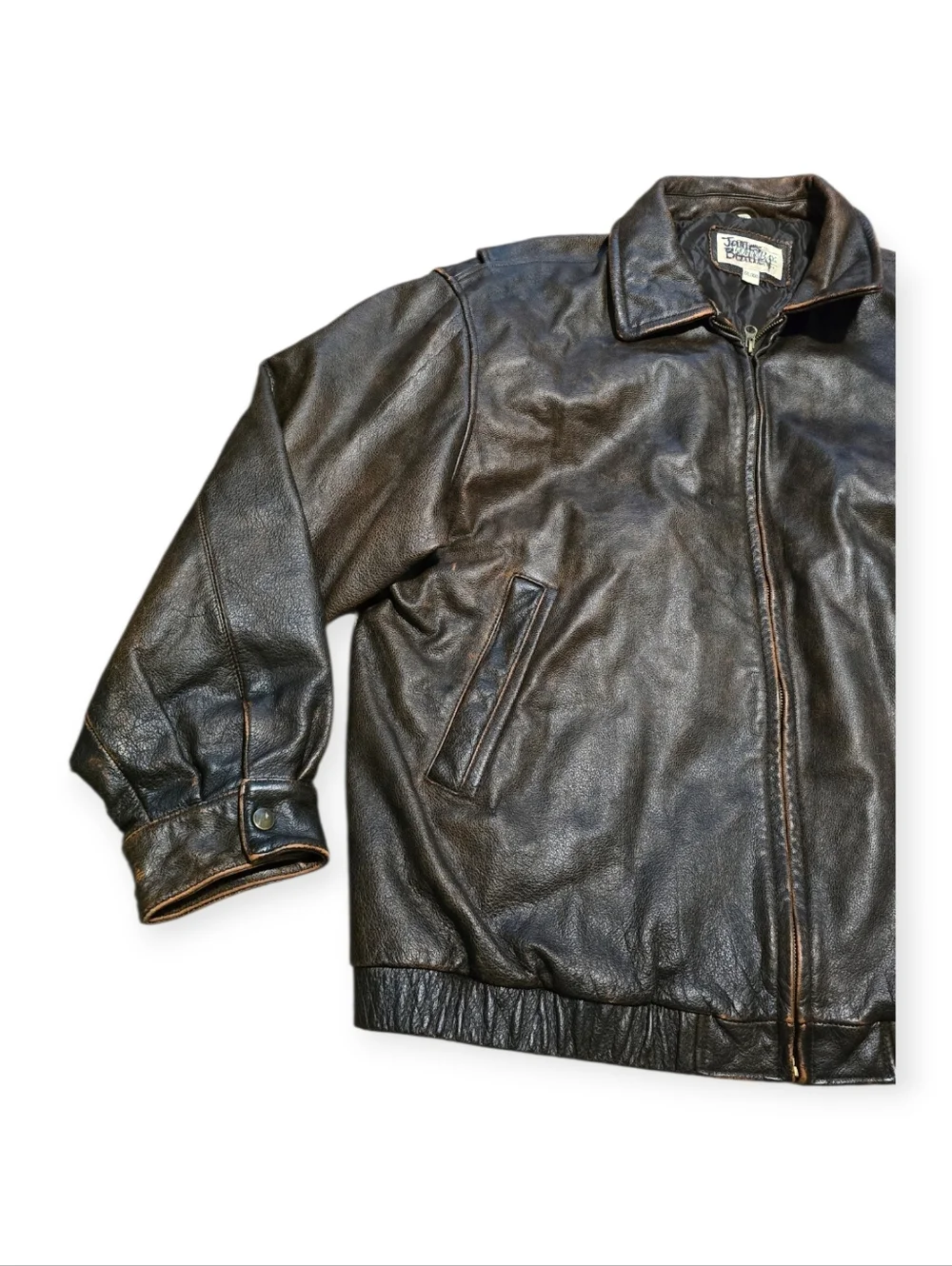 St. John's Bay Rustic Leather Bomber Jacket